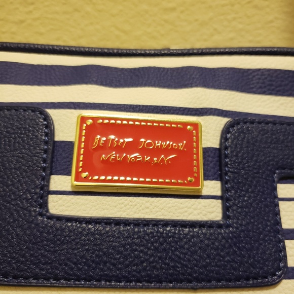 Betsey Johnson Red, White & Blue Stripe Crossbody - Picture 4 of 6